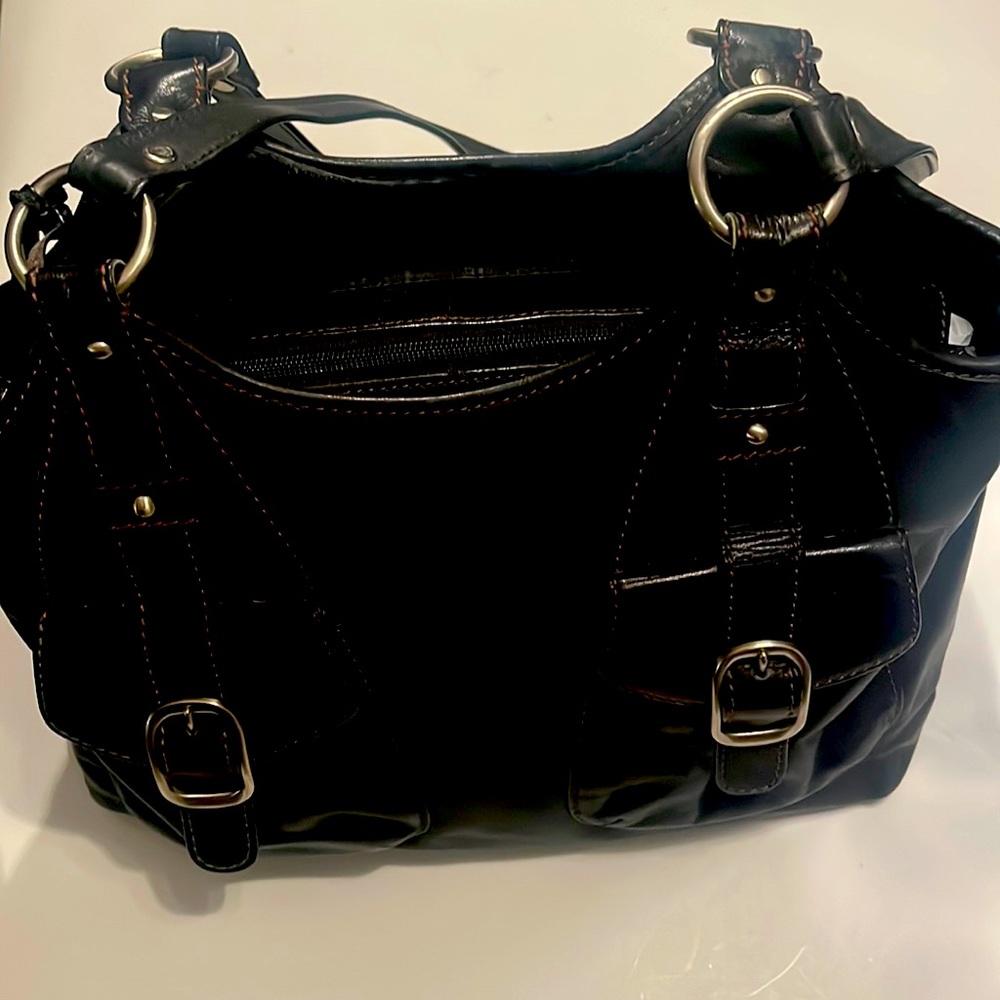 Etienne Aigner  vintage black soft leather perfect size handbag